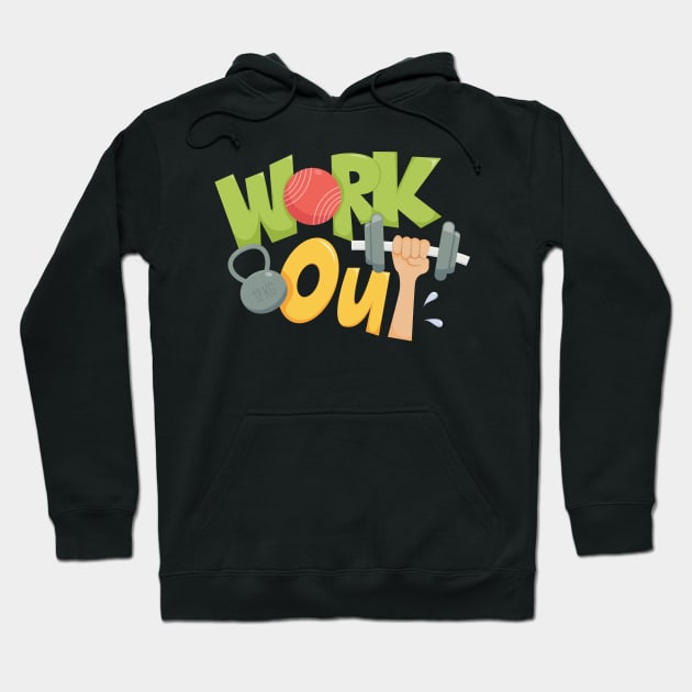 Workout quote Hoodie by TheDesigNook